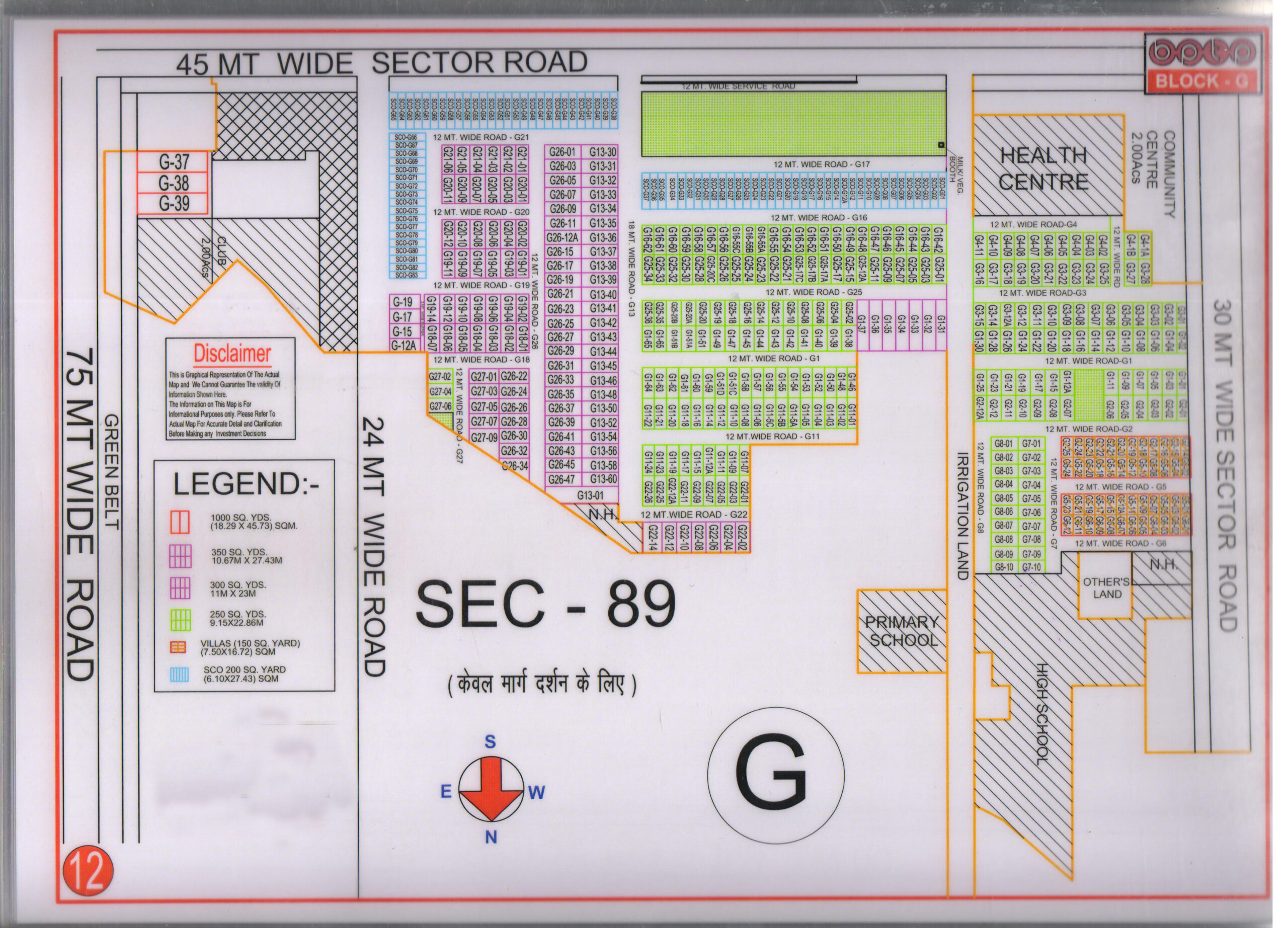 BPTP G Block Map
